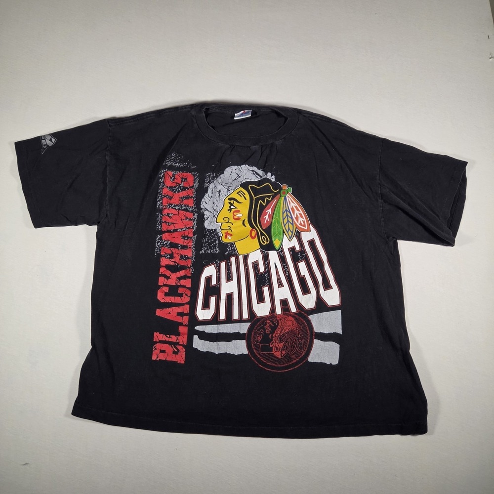Vintage‎ Chicago Blackhawks Shirt Apex One Mens Size XL